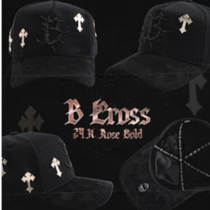 preventa | barbas hats “b cross rose gold”